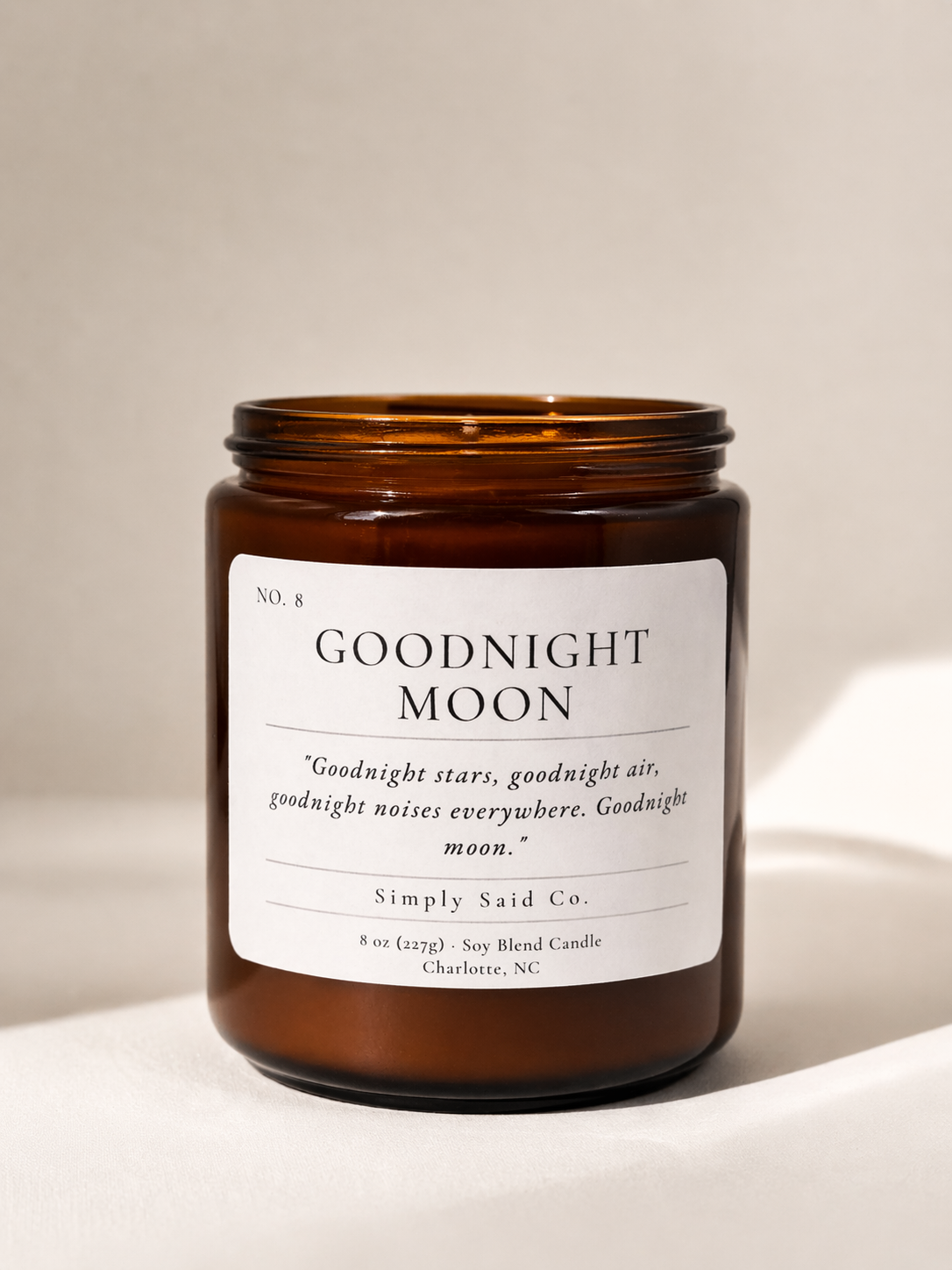Goodnight Moon | Bedtime Quote Candle