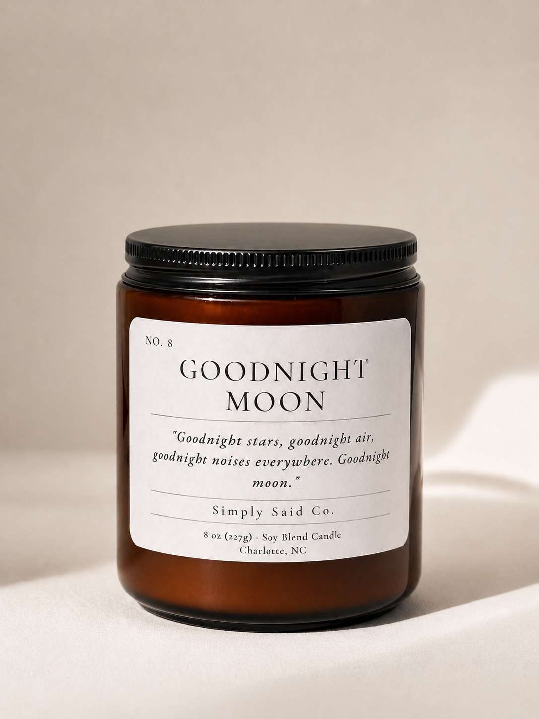 Goodnight Moon | Bedtime Quote Candle